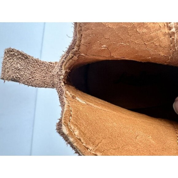Lucky Brand Womens Bootie Size US 11M/EU 41 Honey Suede Lace Up Fall‎ Comfy READ - Picture 12 of 13